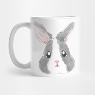 Bunny Head Grey Mug